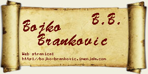 Bojko Branković vizit kartica